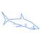 Abstract Simple Geometric Mako Shark Drawing