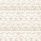 Abstract simple horizontal Seamless repeat pattern of random rough, twisted part of triangles or broken beige lines on white