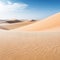 abstract simple panoramic Desert landscape with sand dunes under the blue sky with white Modern minimal aesthetic