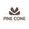 abstract simple pinecone logo design,for business,badge,emblem,pine plantation,pine wood industry,yoga,spa,vector