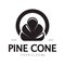 abstract simple pinecone logo design,for business,badge,emblem,pine plantation,pine wood industry,yoga,spa,vector