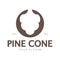 abstract simple pinecone logo design,for business,badge,emblem,pine plantation,pine wood industry,yoga,spa,vector