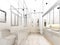 Abstract sketch design of interior bathroom