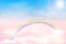 Abstract sky with color clouds. Sun and clouds background with a soft pastel color. Fantasy magical landscape background