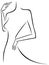 Abstract slim female outline