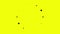 Abstract small black dots on yellow background. Animation. Black dots of different sizes seem to explode and diverge in
