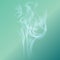 Abstract smoke on Gem Jade color background