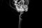abstract Smoking white. Explosive powder white Smoke on black background