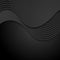 Abstract smooth black waves background