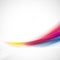 Abstract smooth colorful flow element on white background, Vector & illustration