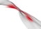 Abstract smooth red wave element. Flow curve red motion illustration. Smoky wave design