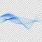 Abstract smooth wave color vector.Flow curve of the blue wave.Vector lines.