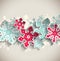 Abstract snowflakes, winter concept, illustration