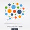 Abstract social media market background. Network, speech bubble message graphic design idea. Dialog quote balloon