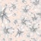 Abstract softness ornate gray flowers on coral background.