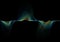 Abstract Sound Wave Background on Black Background