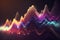 Abstract sound wave visual background. Dynamic motion soundwaves neon lines. Music energy spectrum pattern.