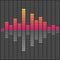 Abstract sound waves equalizer. Audio pulse music