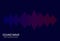 Abstract soundwave spectrum background. vector audio line of song.Digital abstract sound wave with gradient on blue background.