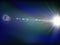 Abstract space flash flare blue background vector