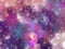 Abstract space universe with stars pastel colors fractal