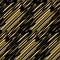 Abstract sparkling seamless background with gold stripes, black and gold shading, shimmer glowing background