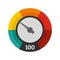Abstract speedometer icon, flat style