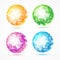 Abstract Sphere Colorful Set. Vector