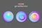 Abstract sphere neon colors gradients isolated