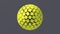 Abstract sphere with yellow and gray cubes. 3d render.