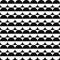 Abstract spheres seamless pattern vector background. Black and white semicircles ornament. Contemporary graphic design