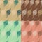 Abstract spindle seamless pattern set