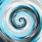 Abstract spiral background in blue, gray, and white