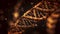 Abstract spiral helix illuminates genetic research progress generated by AI