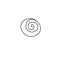 Abstract spiral, helix, round, circle, Planets, dark holes space objects. Design element icon. Doodle vector primitive