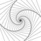 Abstract spiral lines black and white vector background