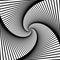 Abstract spiral lines black and white vector background
