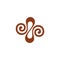 Abstract spiral loop chocolate jam symbol vector