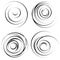 Abstract spiral shapes - Spirally, whirling circular element set