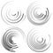 Abstract spiral shapes - Spirally, whirling circular element set