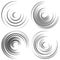 Abstract spiral shapes - Spirally, whirling circular element set