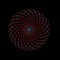 Abstract spirograph art , parabolic curve of line in circle form illustration. Vector image.Round pattern color on black