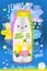 Abstract splash, cute yogurt bottle label template, advertising poster. Fruits, organic, yogurt, milk package design