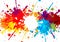 Abstract splatter multi color background. illustration de