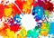 Abstract splatter multi color background. illustration de