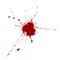 Abstract splatter red color design. blood splatter isolated. illustration design