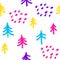 Abstract spruce forest seamless pattern background. Modern swatch for new year card, christmas party invitation, birthday