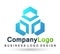 Abstract square cube shaped business Logo union on Corporate Invest Business Logo design. Financial Investment on white background