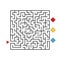 Abstract square maze. Game for kids. Puzzle for children. Find the right path. Labyrinth conundrum. Flat vector illustration