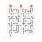 Abstract square maze. Game for kids. Puzzle for children. Find the right path. Labyrinth conundrum. Flat vector illustration